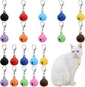 20PCS Pet Bells for Dog Cat Collar, Metal Round Cat Bell Collar with Clasps, Charm Pet Pendant Accessories Christmas Decoration Jingle Bell(Colourful)