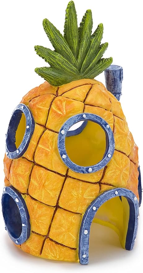 Penn-Plax Spongebob Squarepants Officially Licensed Aquarium Ornament – Spongebob’s Pineapple House – Large