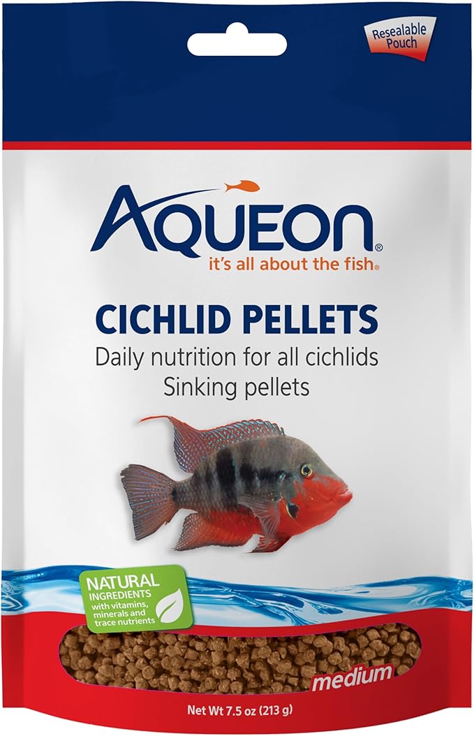 Aqueon Cichlid Food Medium 7.5 Ounces