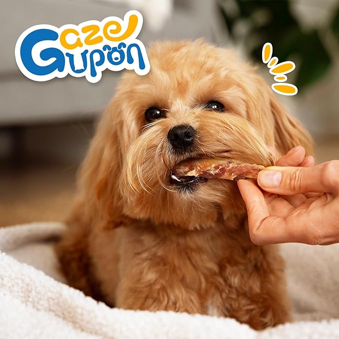 gazeupon Dog Treats, Chicken&Duck Wrapped Sweet Potato, Healthy Training Snacks for Small Medium Dogs, Rawhide Free,14.1 oz