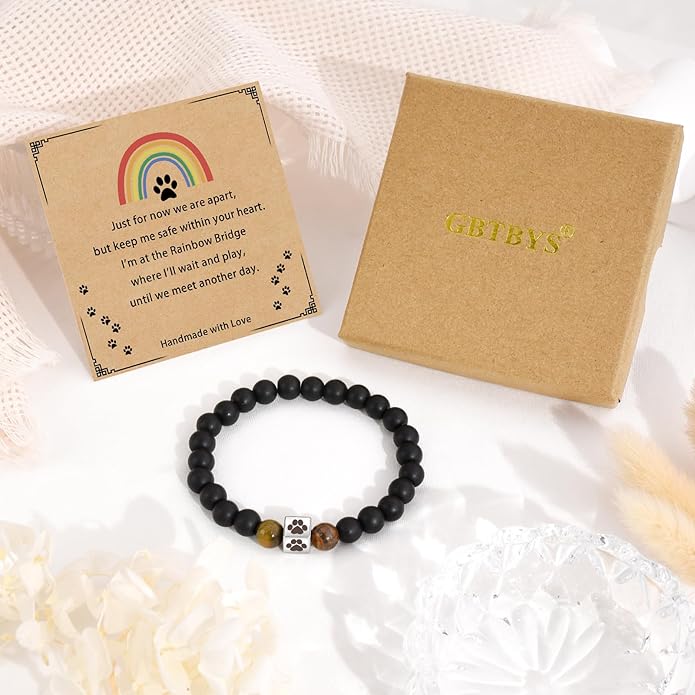Dog Memorial Gifts for Loss of Dog, Pet Memorial Gift for Dogs, Bracelet for Women Men Who Loss of Beloved Dogs Cat Furry Friend