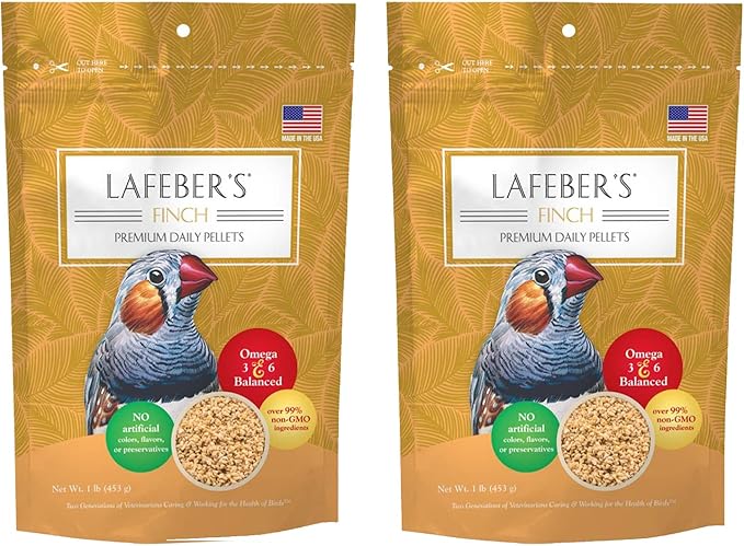 LAFEBER'S Finch Premium Daily Diet (Classic, 1 Ib Pack of 2)