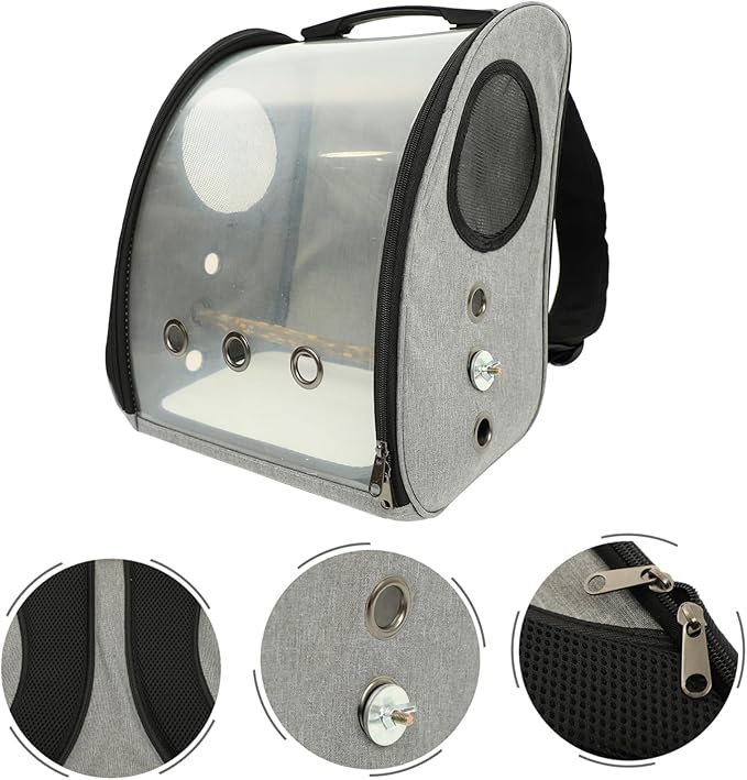 Yardwe Bird Carrier for Travel Parrot Backpack with Window Comfortable Pet Bird Cage Bag