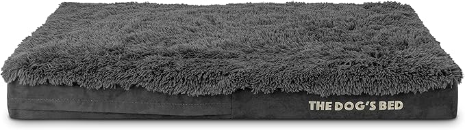 The Dog’s Bed Orthopedic Memory Foam Dog Bed Mattress, Fur Fabric, Grey Fur, Large, 4-Inch