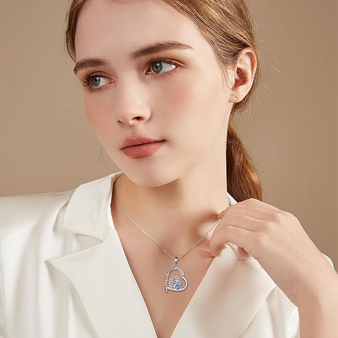 KZX Cat/Dog/Phoenix/Eagle/Whale/Shark/Puffin/Starfish/Chicken/Butterfly/Owl/Bee/Frog/Seahorse Necklace Sterling Silver Animal Pendant Jewelry Gift for Women