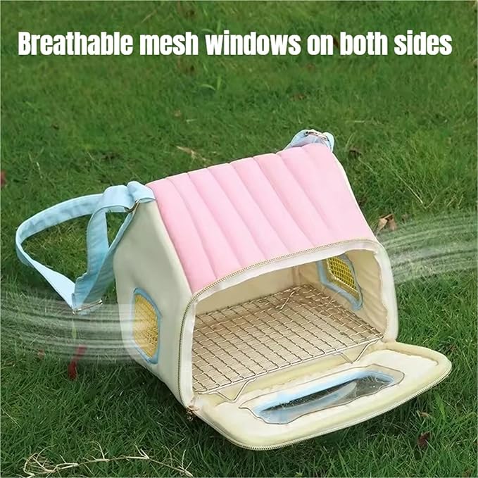 Bird Carrier Backpack - Breathable Sling for Small Pets Like Parrots, Hamsters, Hedgehogs, and Chipmunks(Yellow)