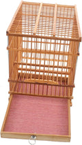 POPETPOP Lightweight Bird Carrier Portable Woven Cage for Small Birds Travel Accessory Sustainable Design for Budgies Parakeets and Finches