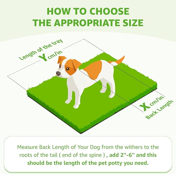 Portable Dog Litter Boxes with 2 Pack Replacement Artificial Grass,Indoor Outdoor Potty Training Turf,Washable Reusable Pee Pad for Dogs, Balcony Fake Grass Pad with Tray(Dog Litter Box, 20''x25'')