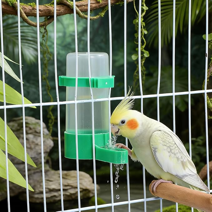 30 pcs Bird Water Dispenser: Budgie Perky Bottle Bowls Cage Feeder Birds Clips Small Cage, Budgie Food Feeders Plastic No Waterer, Wild Bowl Leak Food Doves Bottles Poultry Quail Accessories Baths