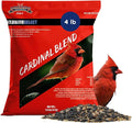 Armstrong Wild Bird Select Cardinal Blend, 4 lb Bag – High-Protein Wild Bird Seed Mix with Sunflower, Millet & Peanuts – Attracts Cardinals, Grosbeaks & Redpolls