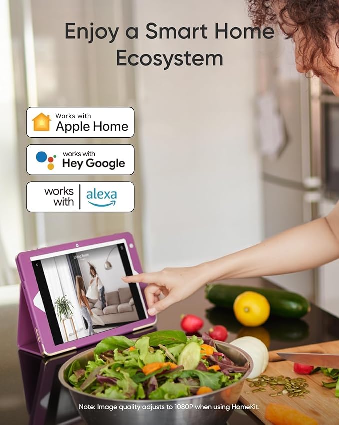 eufy Security 4K UHD Indoor Camera E30 (2-Pack),360° Pan Tilt,AI Auto Tracking,Color Night Vision,Pet/Baby Camera with Two-Way Audio,AI Human/Pet Detection,Works with HomeKit,No Monthly Fee, White
