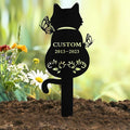 Custom Cat Grave Marker Outdoor, Personalized Metal Cat Memorial Grave Stake with Name and Date, Outdoor Waterrproof Cats Memorial Plaque
