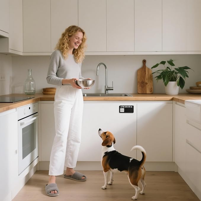 Dog Fed Sign- Dog Feeding Chart 3 Times A Day,Pet Feeding Reminder,Did You Feed The Dog Tracker with Magnets and Double Sided Tape for Fridge, Prevent Over Feeding, Black
