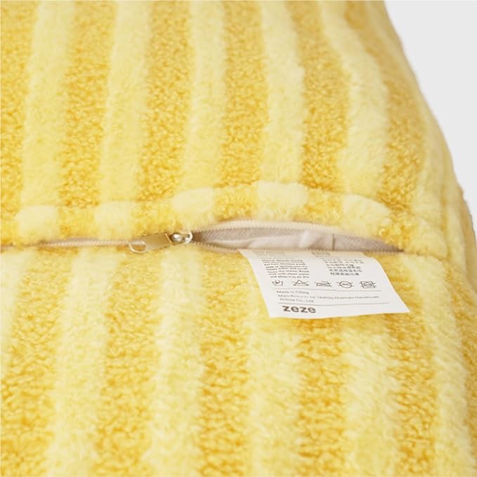 ZEZE Furniture-Style Sofa Pet Bed, Washable Plush Couch Bed with Bolstered Sides & Non-Slip Bottom for Dogs & Cats, Cozy Indoor Bed (Yellow, Small)