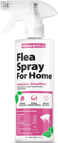 Flea Spray for Home, Fast-Acting Flea Killer for Carpets, Furniture & Pet Bedding, 16 oz (475mL)