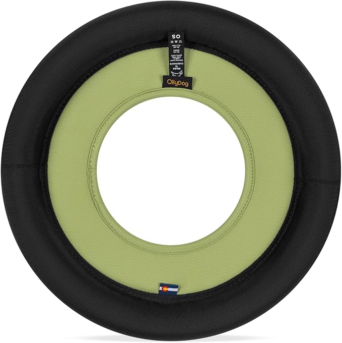 OllyDog Mini Super Flyer Dog Frisbee Toy, 9" – Durable, Lightweight & Water-Resistant Flying Disc – Soft on Teeth & Gums – Floats on Water – Outdoor Fetch Toy for Medium & Large Dogs (Palm)
