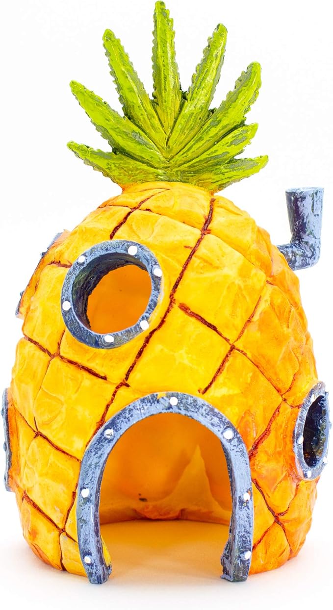 Penn-Plax Spongebob Squarepants Officially Licensed Aquarium Ornament – Spongebob’s Pineapple House – Large