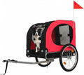 Foldable Dog Bike Trailer, for Large Dogs Up to 100 lbs, Pet Bicycle Carrier with Universal Coupler & Quick Release Wheels, Cargo Cart for Medium/Large Dogs