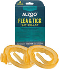 ALZOO Natural Flea & Tick Cat Collar, Helps Repel Fleas, Ticks & Mosquitoes, Plant-Based Active Ingredients, Phthalates and PVC Free, Up to 8 Months Protection, Pack of 2