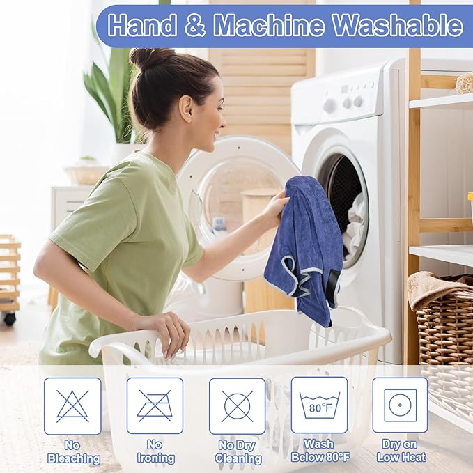 Dog Towel, Dog Bathrobe Pet Grooming Towel Drying Coat Robes for After Bath Collection Absorbent Microfiber Bath Towels for Drying Dogs Small Medium Large