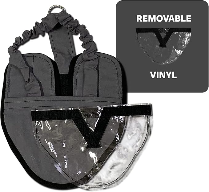 Hen Holster Wrap-Around Bird Diaper & Harness for Hens, Roosters, Ducks, Geese - with Removable Vinyl Liner, Adjustable Fit for Outdoor Adventures & Indoor Use - Easy to wear - Large, Gray