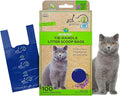 Greenbone Biobase Cat Litter Bags Lavendar Scented Tie-Handle Litter Box Bags - 100 Pet Waste Bags - Large 14 Inch x 7.5 Inch
