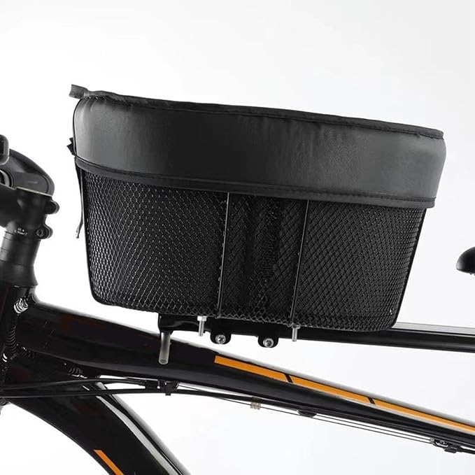 Bikes Pet Basket - Detachable Bicycles Carrier, Waterproof Foldable Pet Basket | Multipurpose Cycling Basket Small Pets, Removable Dog Carrier with Mesh Cover, Secure Bikes Bag for Shopping, Camping