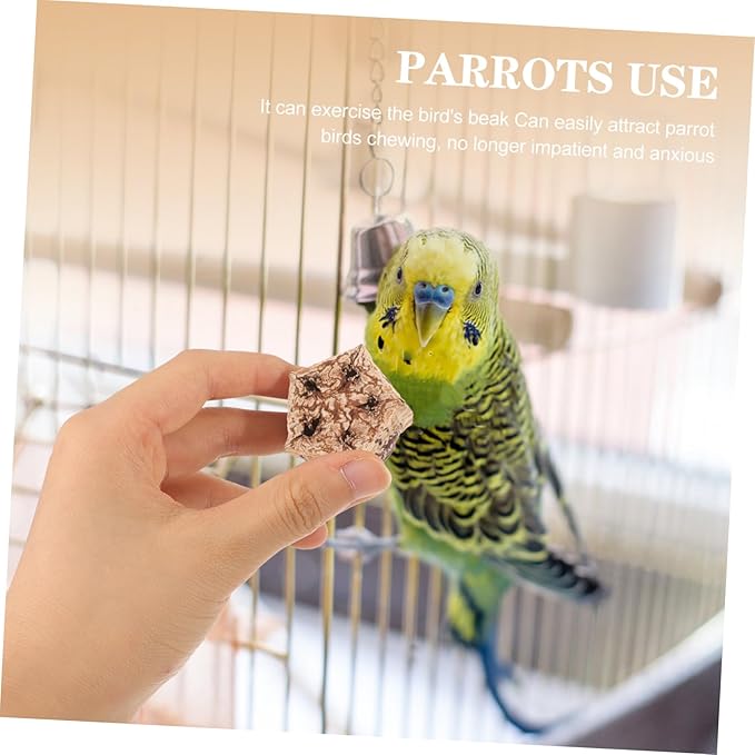 12pcs Natural Bird Chewing for Parrots Budgies Macaws Healthy Foraging Shredding Blocks to Reduce Boredom and Destructive Behavior Natural Material Pet Companion