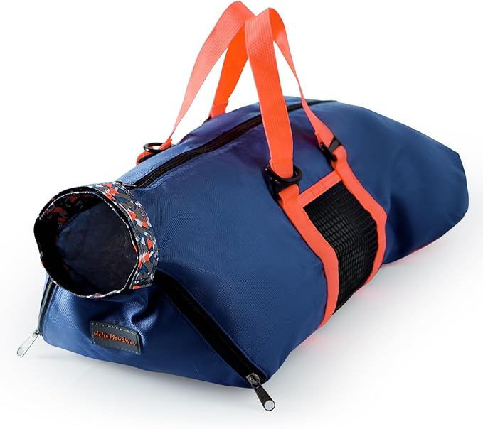 Cinf Cat Nail Clipping Cleaning Grooming Restraint Bag (Free Muzzle) Set No Scratching Biting for Bathing Nail Trimming Injecting Examining(Navy Blue,L)
