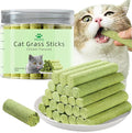 Meowly 110g Cat Grass ﻿Sticks for Cats, Natural Chicken Flavored Cat Grass ﻿Sticks for Teeth Cleaning and Hairball Remedy