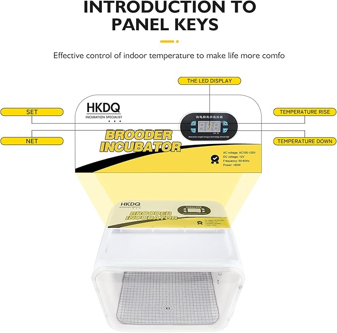 Small Full Featured Brooder/Portable Intensive Care Unit for Warming Parrot or Sick and Injured Birds,Baby Bird Incubator,Parrot Cage with Heating,Comes with Car Power Cord