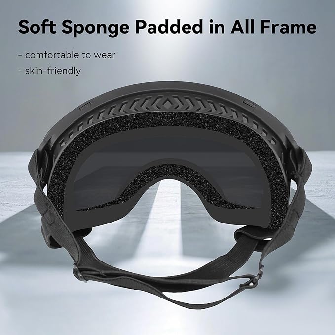 Dog Sunglasses UV Protection Silver Dog Goggles Windproof Glasses with Elastic Straps for Medium-Large Breed, Black Frame + Silver Lens