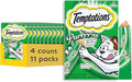 Temptations Creamy Puree Squeezable Lickable Cat Treats, Wet Cat Treats with Salmon and Shrimp, 0.42 oz. Tubes, 4 Count, Pack of 11 (44 Total)