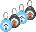 4 Pack Personalized Dog Tags,QR Code Pet ID Tags with Online Profile systerm,Editable Any Names and Phone numbles,2*Black&2*Blue,L