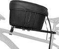 doorslay Dog Bike Basket Mountain Bike Shopping Basket Portable Cat and Dog Carrier for Bike Front Crossbar with Sponge Liner Safety Strap (Black)