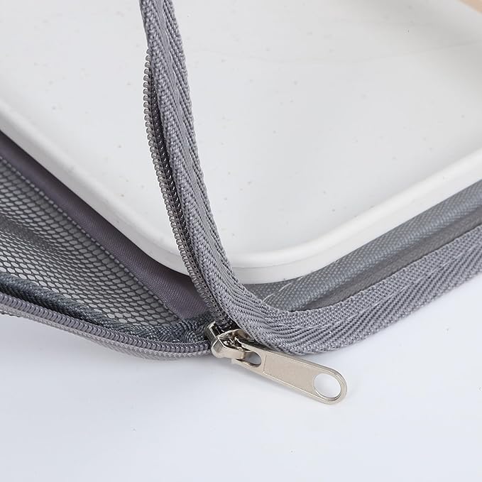 Mikikit Portable Small Bird Travel Carrier Cage with Perch Lightweight Grey Travel Bag for Parakeets, Parrots, and Small Pets Outdoor Transport