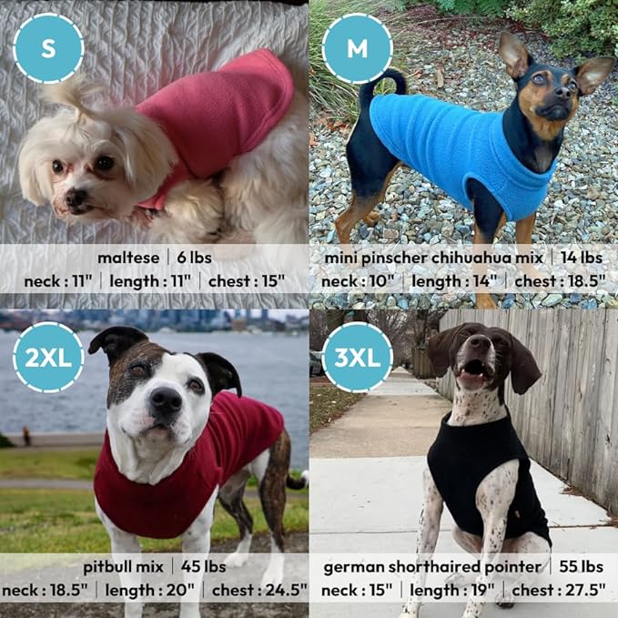 Gooby - Stretch Fleece Vest, Pullover Fleece Vest Jacket Sweater for Dogs, Steel Blue, 2X-Large
