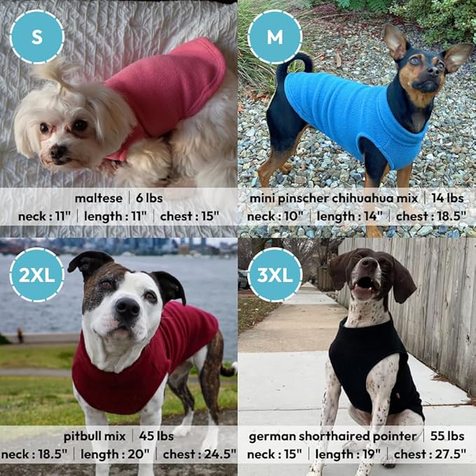 Gooby Stretch Fleece Vest Dog Sweater - Mint, Large - Warm Pullover Super Stretchy Fleece Dog Jacket for Small to Large Dogs