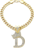 Initial Letter Cuban Chain Dog Chain Pet Chain Pet, Cat, Puppy Chain (28", D)