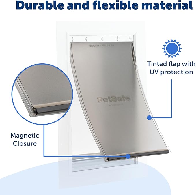 PetSafe Original Replacement Flap - Doggie Door Vinyl Replacement Flap for Sliding Glass Pet Door - Durable & Made with Non-Toxic Materials - 16 7/8" H x 10 1/8" W - Large,(Pack of 6)