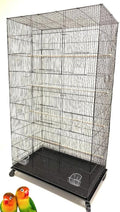 55" X-Large with 3/8-Inch Tight Bar Spacing for Multiple Flight Small Size Bird Aviary Budgie Canary Finches Breeding Home Cage with Removable Rolling Stand
