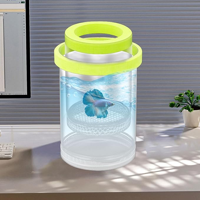 Floating Fish Isolation Box for Fish Tank, Floating Aquarium Breeder Hatching Box Clear Egg Isolation Net Incubation Boxes for Clownfishes Betta Guppy