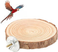 Round Wooden Spring Bird Board, Parrot Perches Stand Toy Bird Parrot Perch for Small Parakeets Cockatiels Hamster Cage Accessories (6cm)