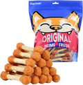 Beef Hide Chicken Dumbbells for Dogs, 25 oz (720g) – Bone-Shaped Rawhide Chews Wrapped with Real Chicken Breast, High-Protein Low-Fat, Dental Chews for Long-Lasting Chewing Fun