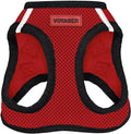 Best Pet Supplies Voyager Step-in Air Harness - All Weather Mesh, Reflective, No Pull Harness for Dogs, Cats - Secure with Hook & Loop Fastener, Buckle, Double D-Rings - Red/Black Trim, XL
