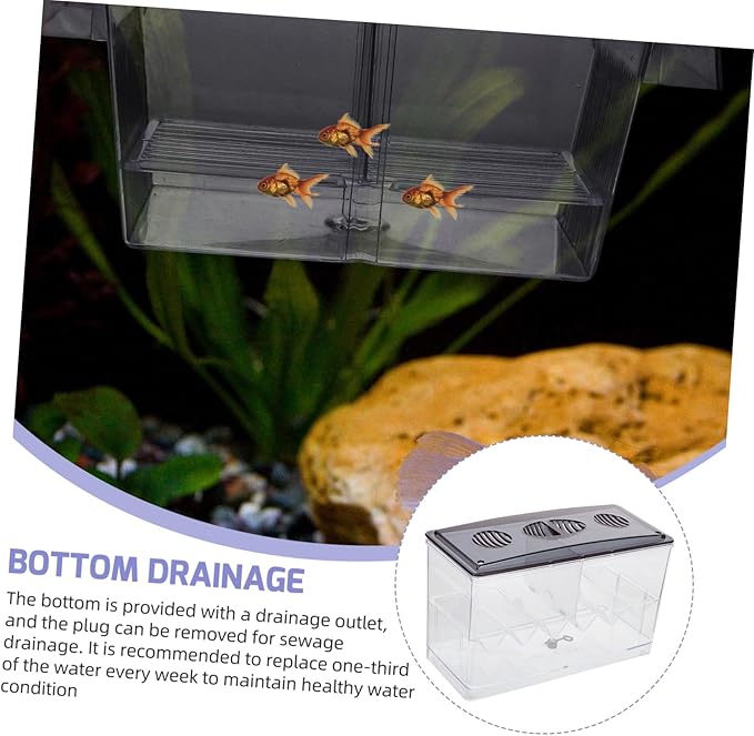 Fish Tank Breeding Box Acrylic Isolation Box Easy Clean Incubation Accessory