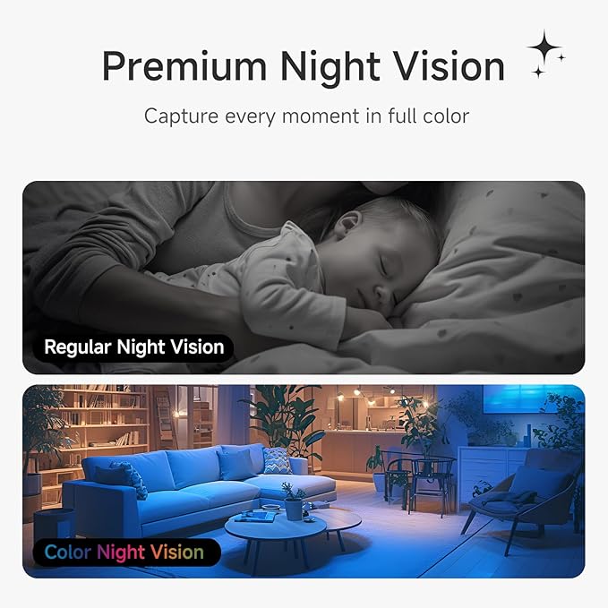 Noorio Two Way Video Calling Camera, 2K One Click Call Pet Camera Indoor with Phone App, 360° PTZ Dog Cam with Speaker, Color Night Vision Security Indoor Cameras, CL200 2Pcs