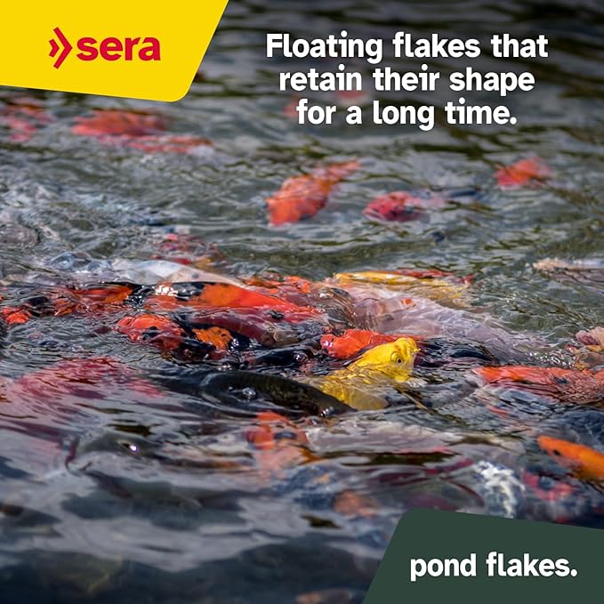 sera 1 Piece Pond Flakes Fish Food, 1.3 lb/3800 ml