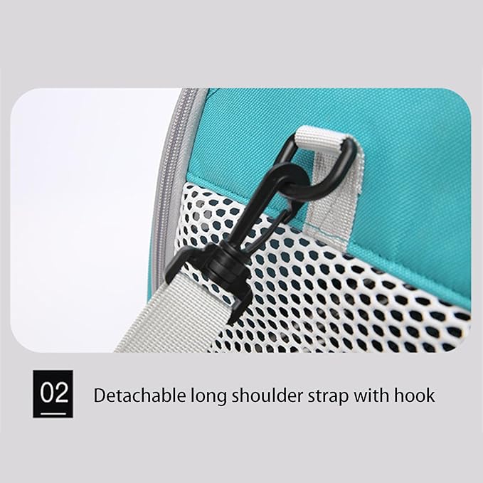 Parrot Carrier Travel Bird Carrier 12 * 8 * 10in Panoramic View with Plush Mat Metal Tray Grid Foot Pad for Parrot Hamster Hedgehog Rabbit Sugar Glider (Green)