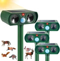 4 Pack Solar Ultrasonic Animal Repellent Outdoor Deer Repellent Devices Waterproof with Motion Sensor Cat,Squirrel,Deer,Dog,Raccoon,Skunk,Rabbit,Coyote Deterrent for Yard Garden Deterrent Device
